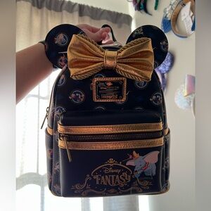 Disney Cruise Line DCL Fantasy Loungefly Backpack Bow Blue Gold Dumbo NWT